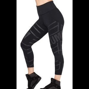 High waisted crop legging with glitter